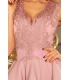 200-10 CHARLOTTE - ekskluzywna sukienka z koronkowym dekoltem - LILA